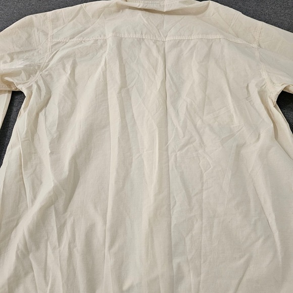 Arizona Jean Co Mens XL Hooded Field Jacket Cream Cotton Nylon Light Parka Coat - Picture 12 of 14